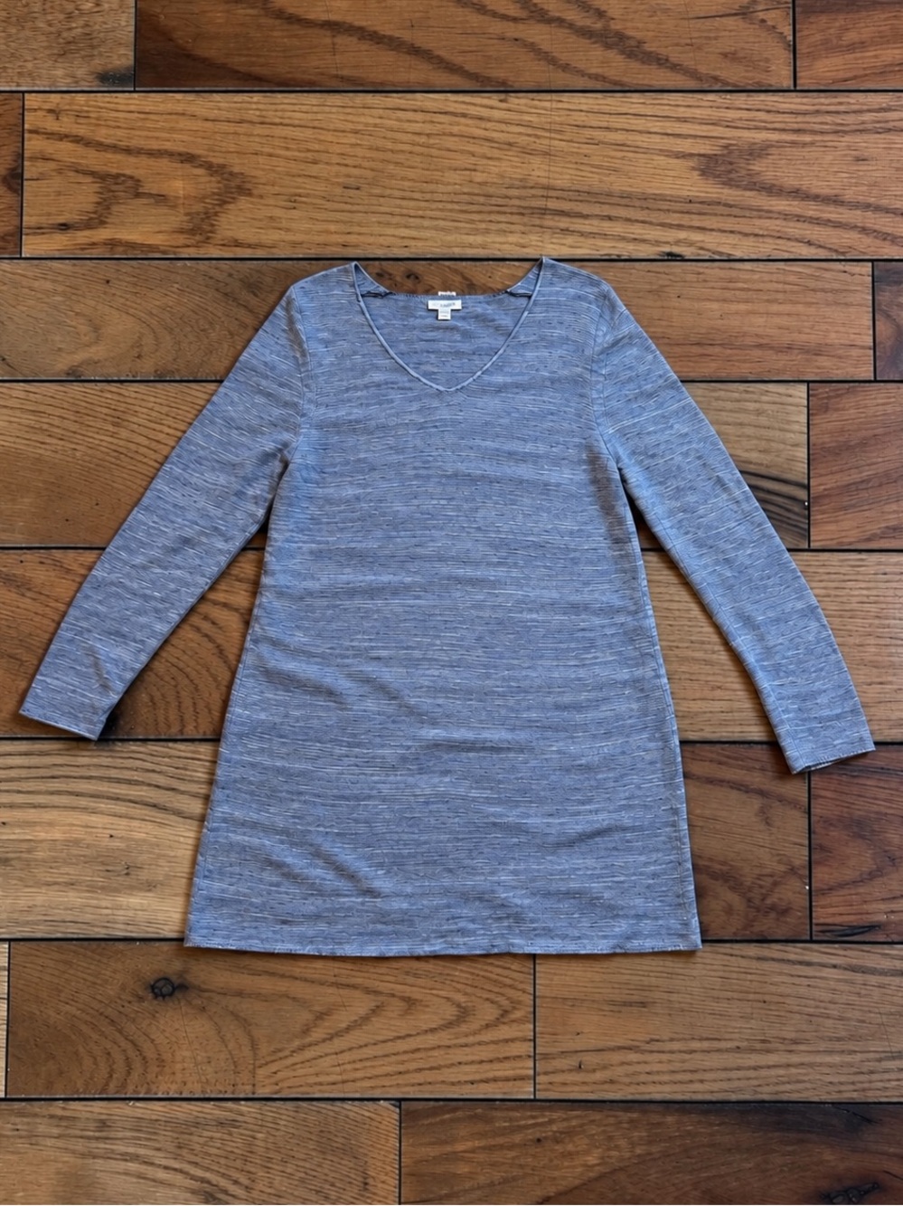 Women’s M Pure Jill J.Jill Blue Gray V-Neck Long Sleeve Knit Dress